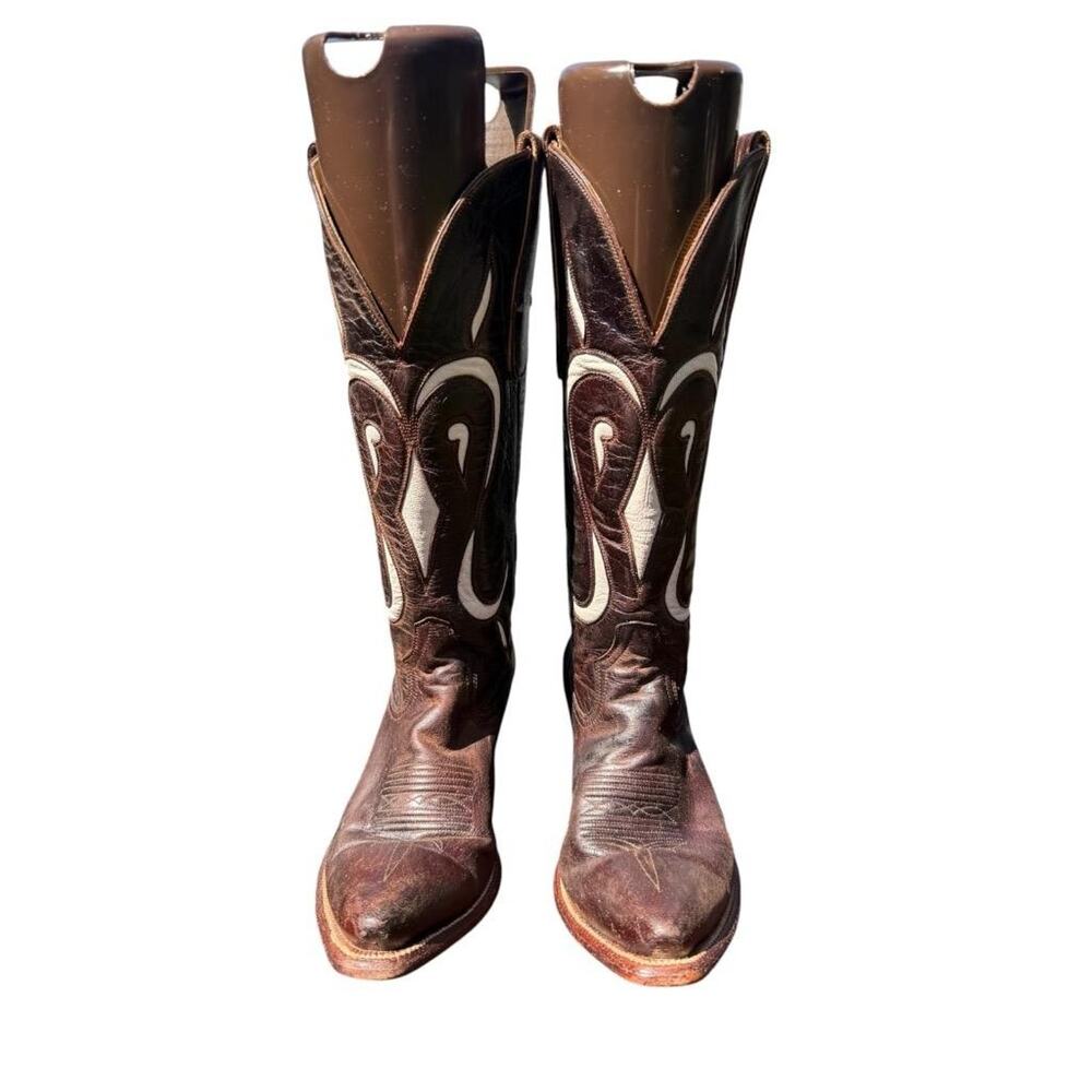 Leddy Vaquero Tall Inlay Western Cowboy Boot Women size 6 B - Picture 3 of 7
